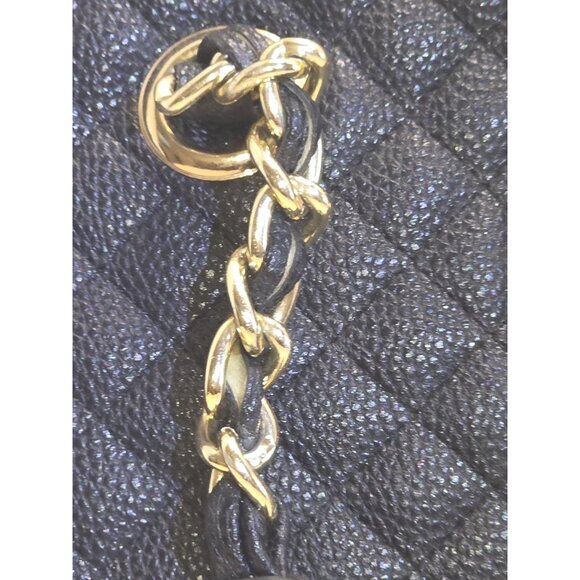 KENNETH COLE Reaction Medium Black Leather Shoulder Hobo Tote Satchel Purse Bag - Picture 10 of 16